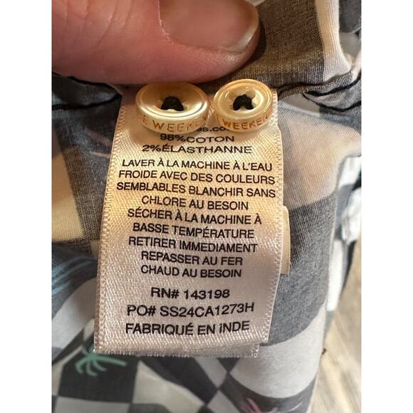 CHUBBIES Friday Shirt The Rad Colorful Geometric Button Front Mens Pocket Medium - Picture 7 of 7